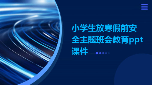 小学生放寒假前安全主题班会教育PPT课件