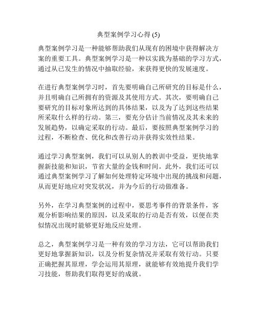 典型案例学习心得 (5)