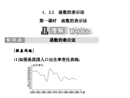 人教版必修一1.2.2函数的表示法课件