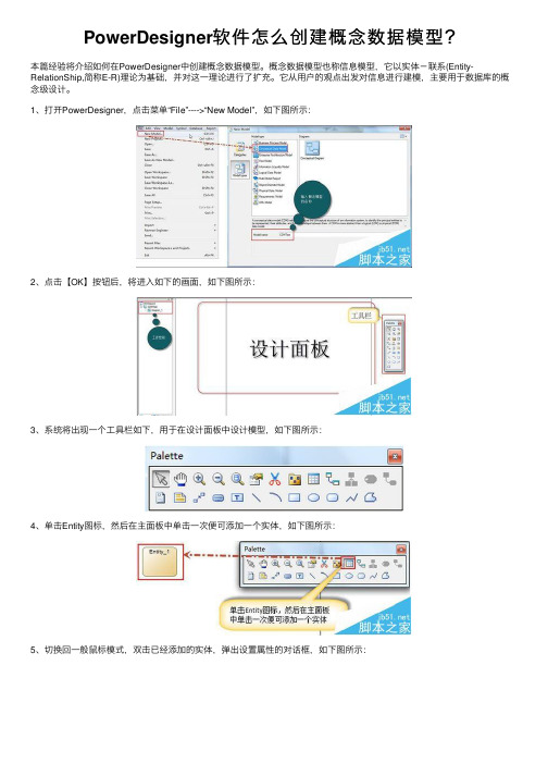 PowerDesigner软件怎么创建概念数据模型？