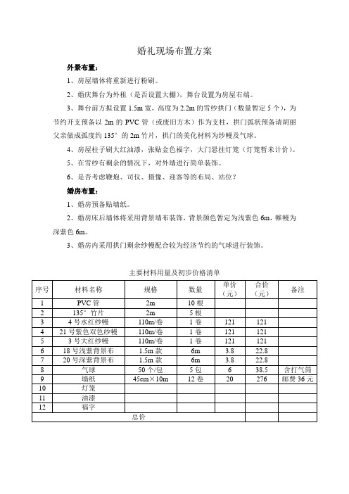 婚礼现场布置