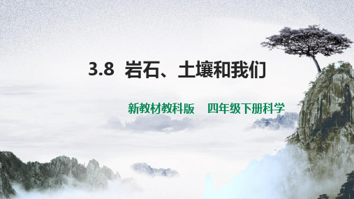 新教材教科版四年级下册科学 3.8 岩石、土壤和我们 课件