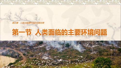 高中地理第四章第一节人类面临的主要环境问题课件湘教版必修2