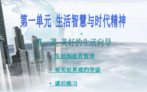 政治必修4第一课生活与哲学市公开课获奖课件省名师示范课获奖课件