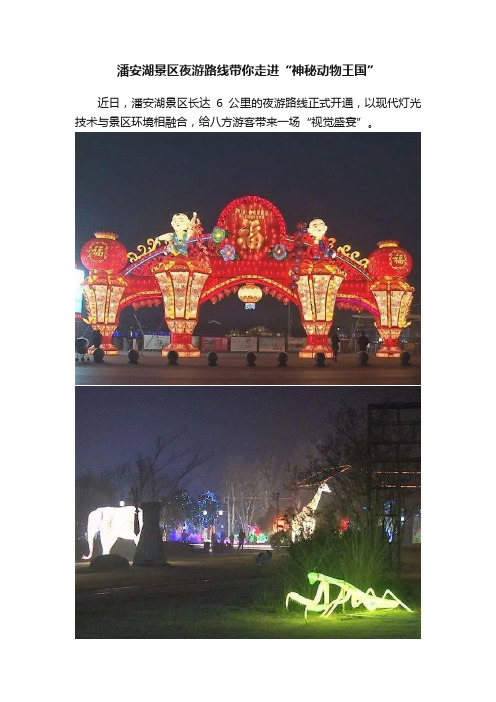 潘安湖景区夜游路线带你走进“神秘动物王国”