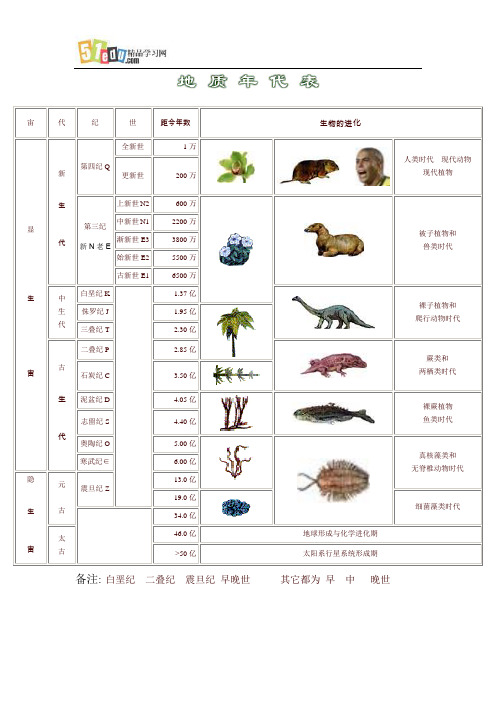 地质年代表(配图)岩石分类