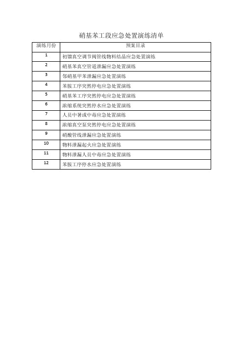 苯胺应急处置预案实施