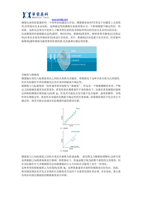 仪表测量性能及技术指标