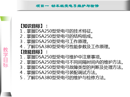 动车组牵引系统维护与检修1.1DSA250型单臂受电弓结构