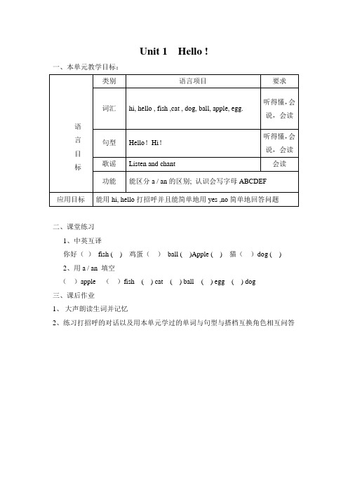 青少版新概念入门级A教案