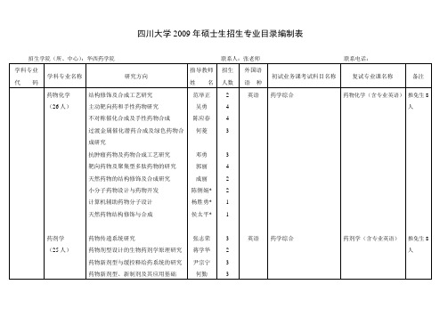 华西医科大考研