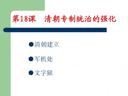 岳麓版七年级下册课件《清朝专制统治的强化》课件4