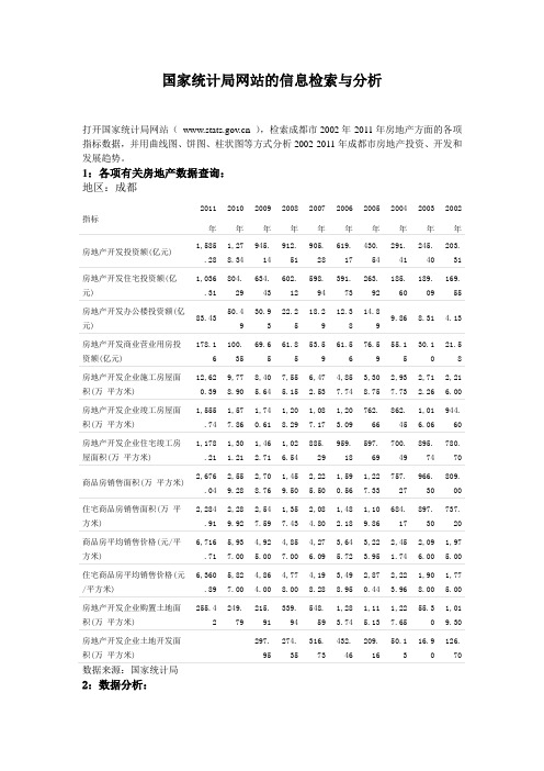 国家统计局网站的信息检索