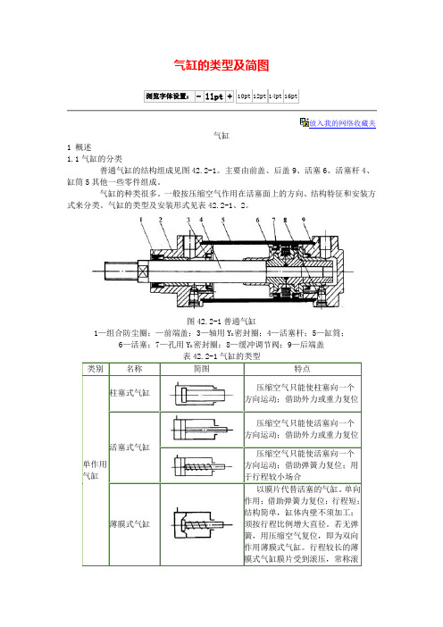 气缸的类型及简图