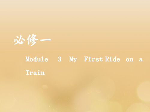 新课改高考英语一轮复习Module3MyFirstRideonaTrain课件外研必修1