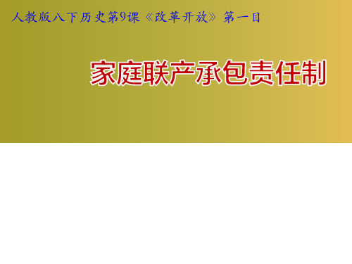 《家庭联产承包责任制》