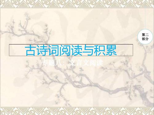 江西省2017中考语文专题八文言文阅读复习课件