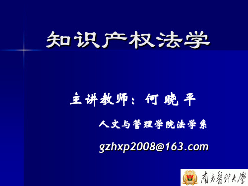 第一章知识产权法导论