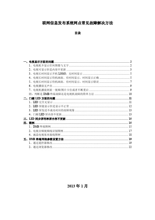 星网锐捷联网信息发布系统常见故障排查