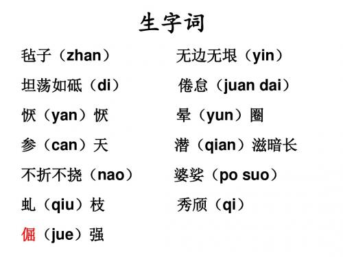 第一单元  生字词 语文版 九年级上