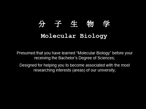 分子生物学全套课件96P课件-精品文档97页