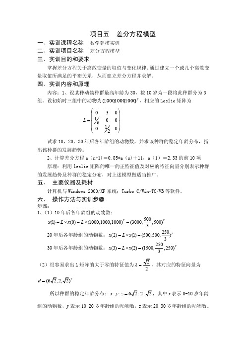 差分方程模型.doc