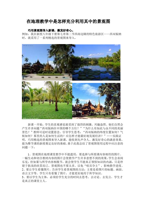 在地理教学中是怎样充分利用其中的景观图