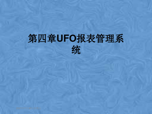 第四章UFO报表管理系统