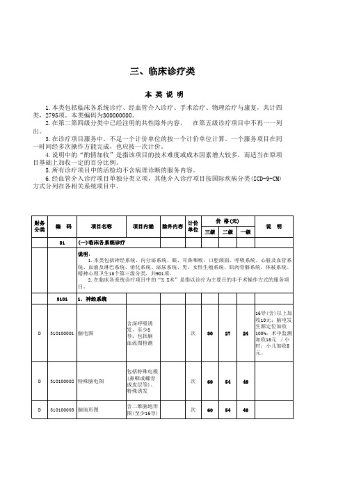 江西省医疗服务价格手册