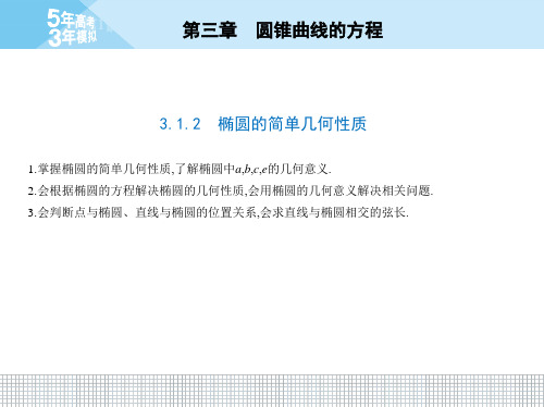 【课件】新高中数学必修1_3.1.2 椭圆的简单几何性质