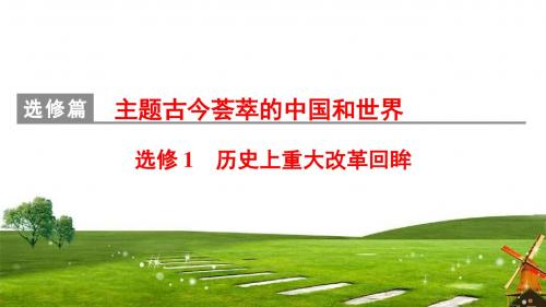 2018届二轮复习(通史版)：第一部分 选修篇 选修1 历史上重大改革回眸  课件(35张)