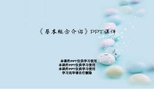 《基本概念介绍》PPT课件