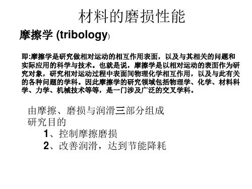 材料的磨损性能