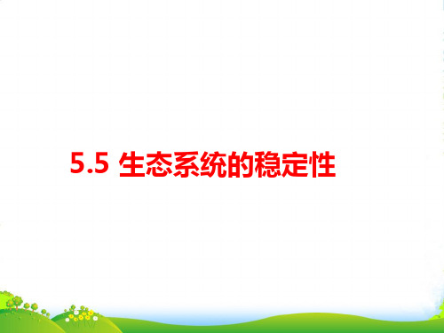 人教版高中生物必修三课件：5.5 生态系统的稳定性 (共23张PPT)