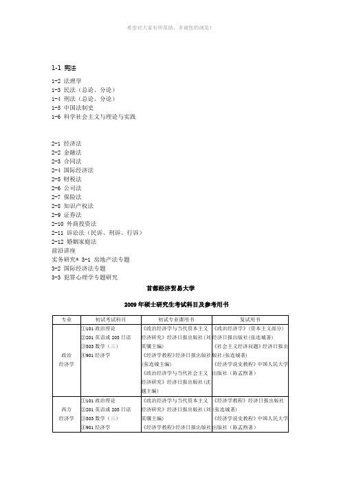 首都经济贸易大学课程设置