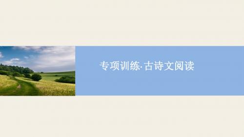2018-2019学年人教部编八年级语文下册习题课件：古诗文阅读(共76张PPT)