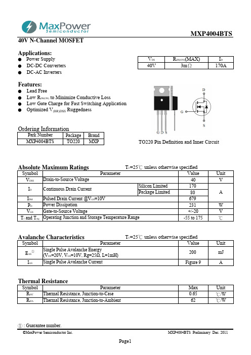 MXP4004BTS Datasheet Dec10-13