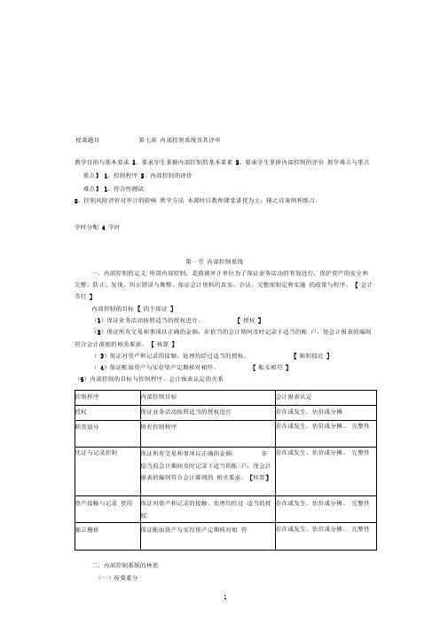 第七章内部控制系统及其评审