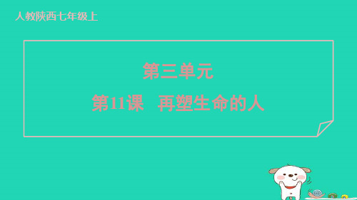 陕西省2024七年级语文上册第三单元11再塑生命的人课件新人教版