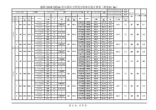 32m箱梁预应力张拉伸长值计算书(管道摩阻后)--通桥(2016)2322A