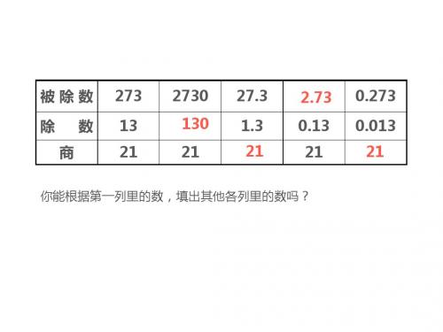 五年级 第三章小数除法 第4节一个数除以小数(二)