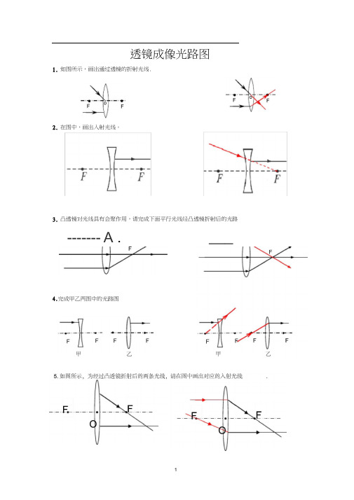 (完整版)第五章透镜成像光路图