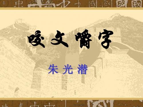 《咬文嚼字》ppt