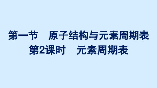 高中新教材人教版化学课件+必修第一册+第四章第一节第2课时 元素周期表