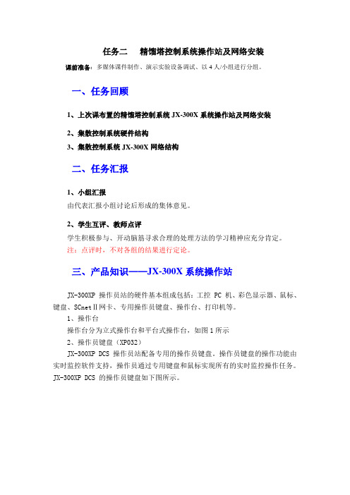 精馏塔控制系统操作站安装