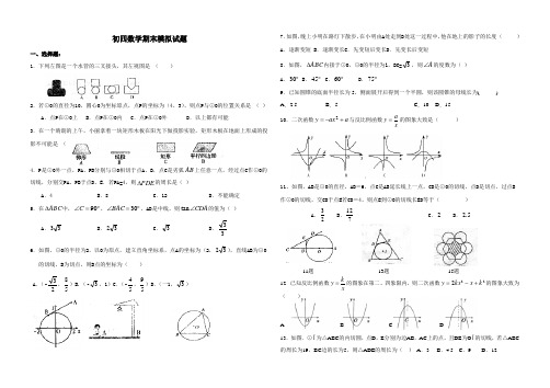 (完整word版)鲁教版九年级数学上下册期末考试题