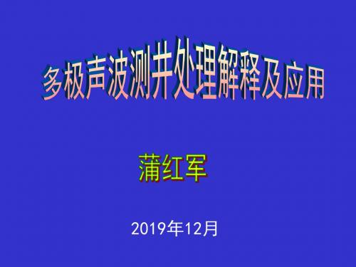 XMAC测井技术处理解释与应用