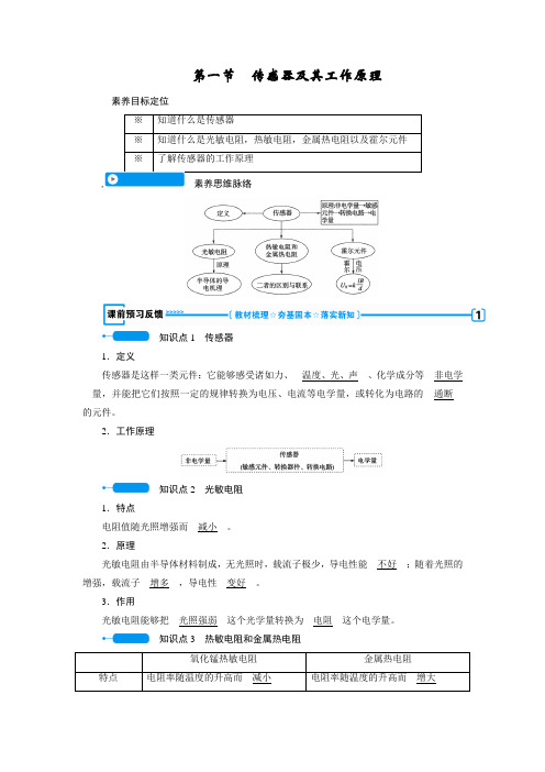 高中物理 人教版选修3-2 6.1-2 传感器及其工作原理、应用 教学设计、教案