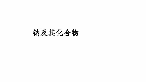 2024届高三化学高考备考一轮复习：钠及其化合物课件