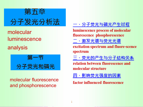 分子磷光和荧光优质资料课件